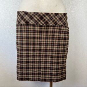 Star City Plaid Pencil Skirt - Black and Cream